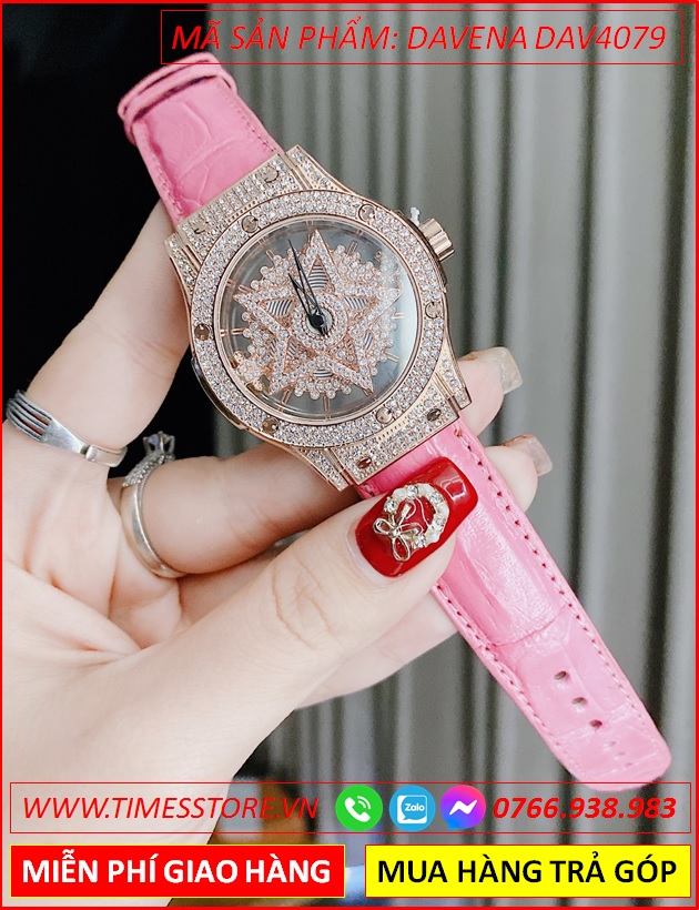 dong-ho-nu-davena-ngoi-sao-xoay-swarovski-rose-gold-day-da-hong-timesstore-vn