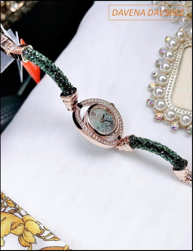 dong-ho-nu-davena-vong-lac-tay-swarovski-xanh-la-cay-timesstore-vn