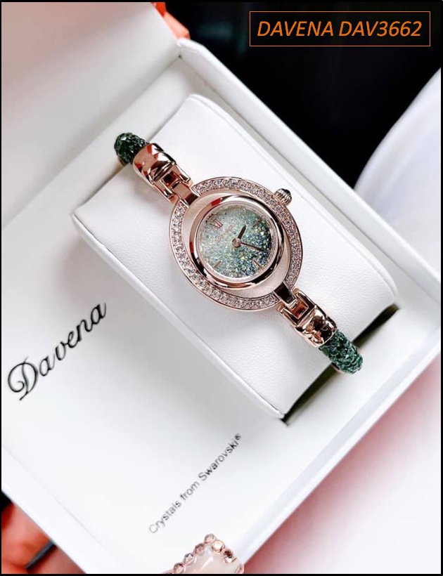 dong-ho-nu-davena-vong-lac-tay-swarovski-xanh-la-cay-timesstore-vn