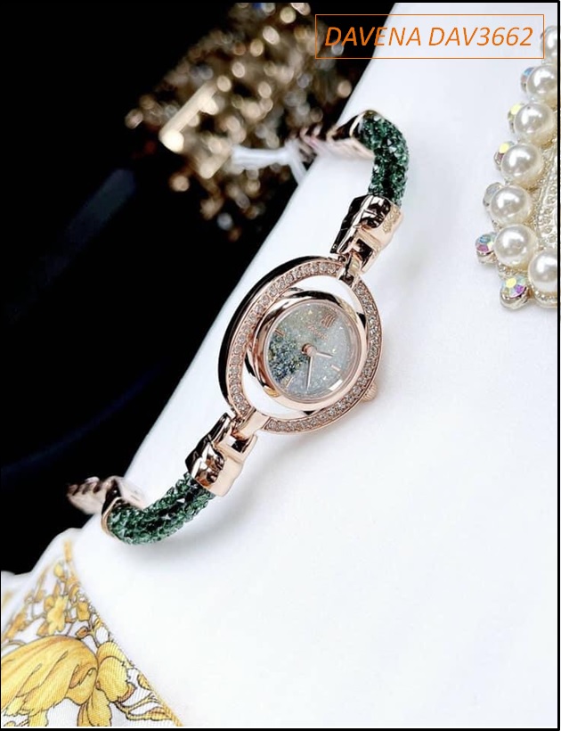 dong-ho-nu-davena-vong-lac-tay-swarovski-xanh-la-cay-timesstore-vn