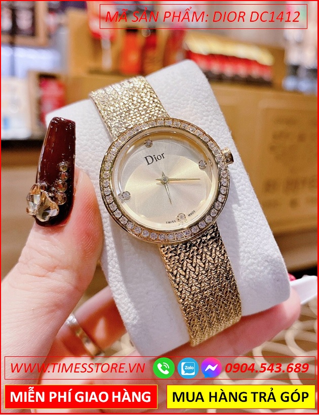 dong-ho-nu-dior-mat-dinh-da-day-luoi-vang-gold-timesstore-vn