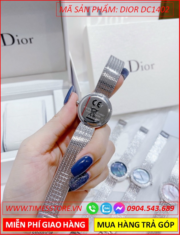 dong-ho-nu-dior-satine-mat-trang-xa-cu-day-mesh-luoi-timesstore-vn