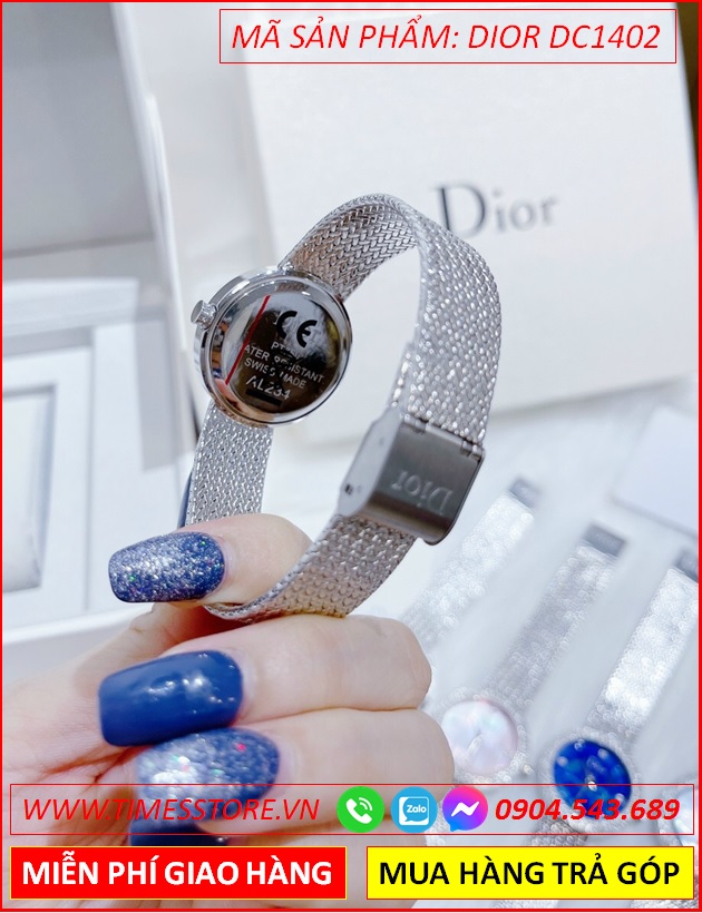 dong-ho-nu-dior-satine-mat-trang-xa-cu-day-mesh-luoi-timesstore-vn