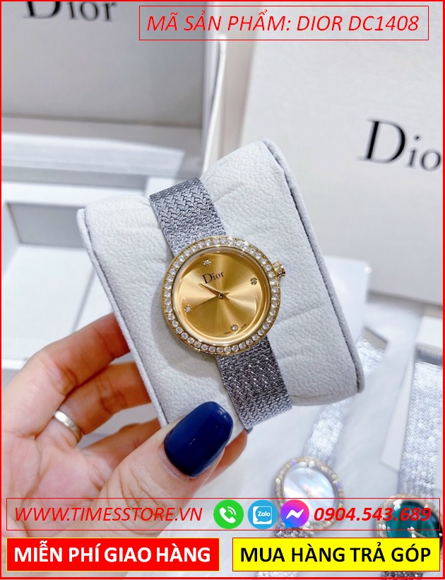 dong-ho-nu-dior-satine-mat-vang-day-mesh-luoi-timesstore-vn