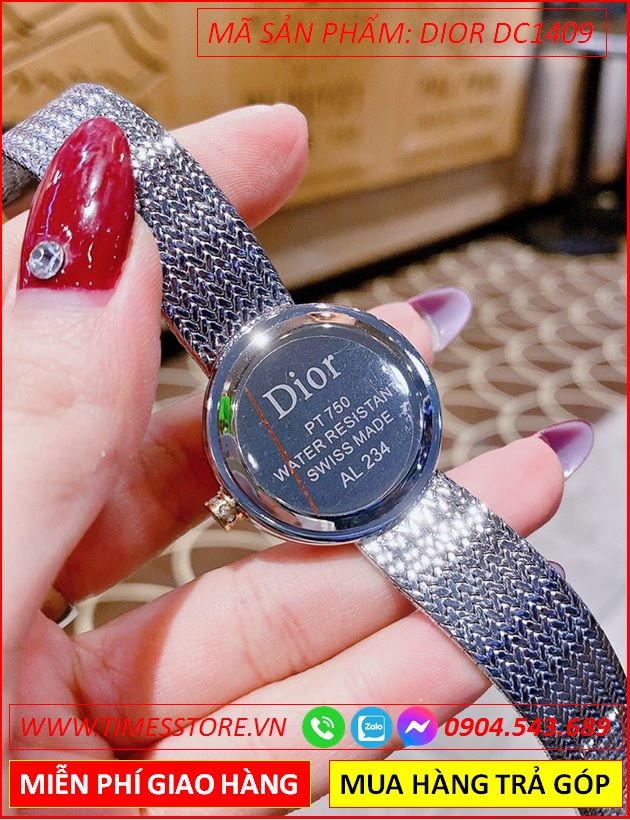 dong-ho-nu-dior-satine-mat-xanh-duong-day-mesh-luoi-timesstore-vn