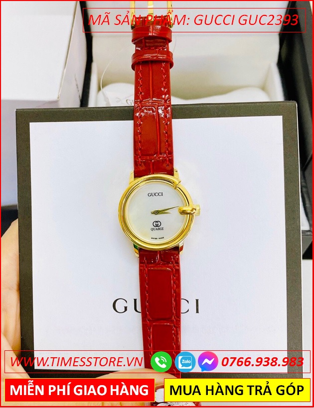 dong-ho-nu-gucci-mat-tron-trang-vang-gold-day-da-do-timesstore-vn