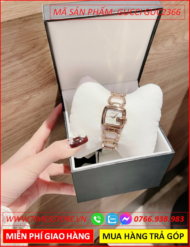 dong-ho-nu-gucci-mat-vuong-trang-lac-tay-rose-gold-timesstore-vn