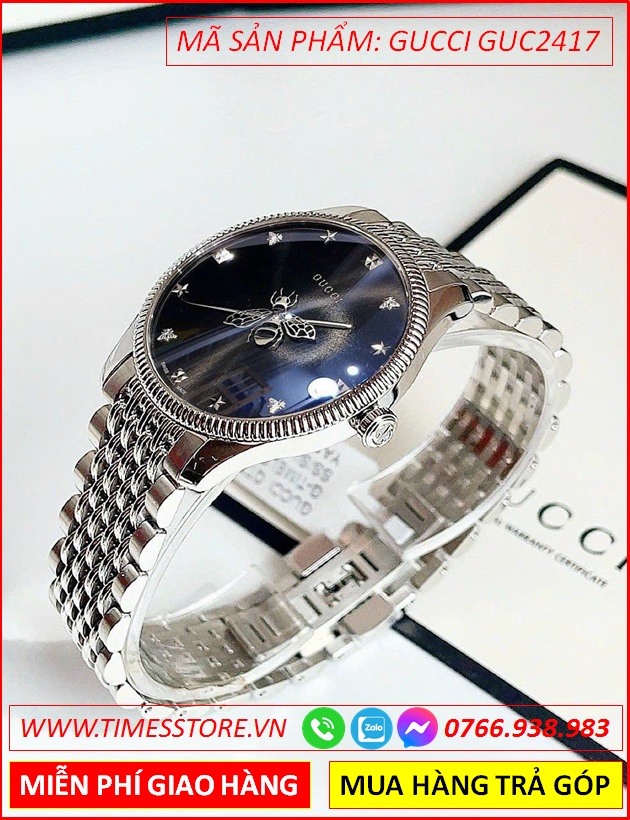 dong-ho-nu-gucci-timeless-mat-tron-den-day-kim-loai-timesstore-vn