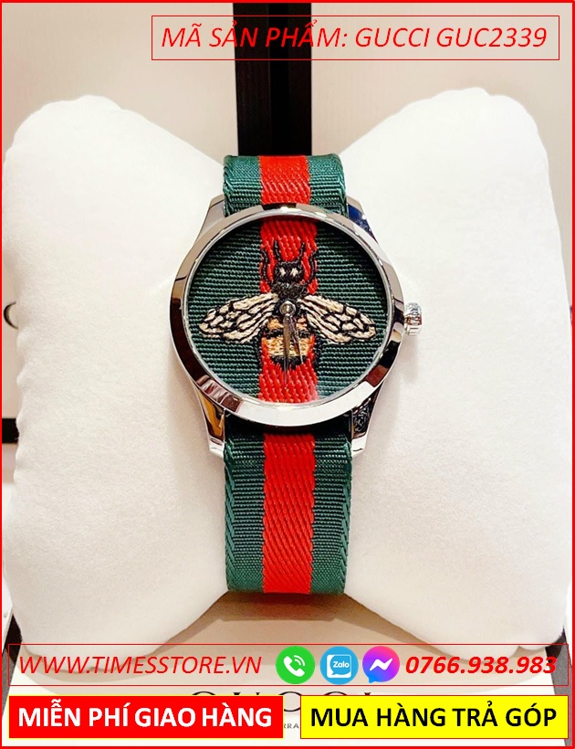 dong-ho-nu-gucci-unisex-mat-con-ong-day-nato-timesstore-vn