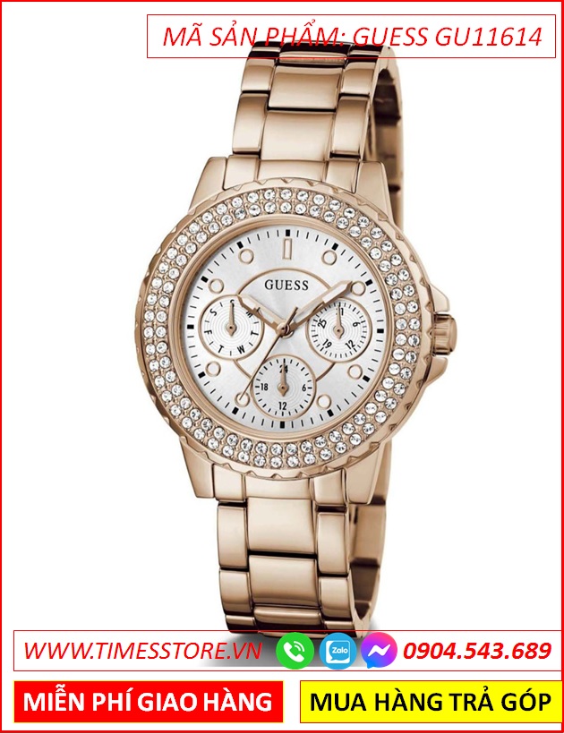 dong-ho-nu-guess-crown-jewel-mat-trang-day-rose-gold-timesstore-vn