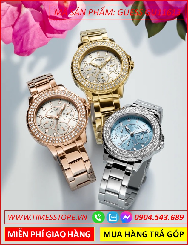 dong-ho-nu-guess-crown-jewel-mat-xanh-day-kim-loai-timesstore-vn