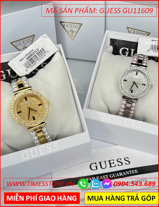 dong-ho-nu-guess-gala-dinh-da-vang-gold-day-dinh-ngoc-trai-trang-timesstore-vn