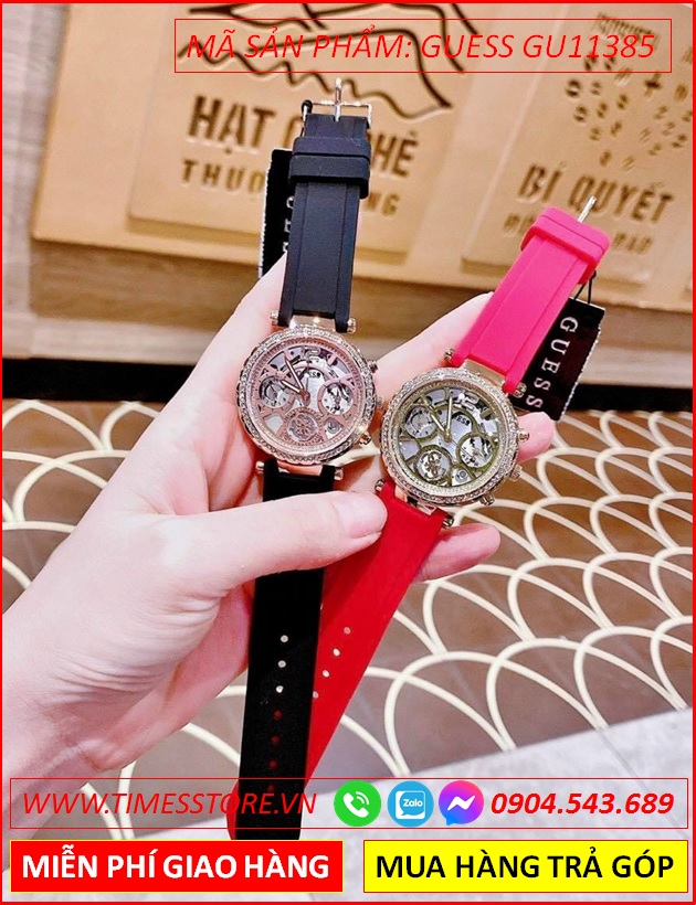 dong-ho-nu-guess-mat-chronograph-vang-gold-lo-co-day-cao-su-do-timesstore-vn