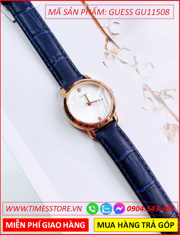 dong-ho-nu-guess-mat-tron-rose-gold-day-da-xanh-navy-timesstore-vn