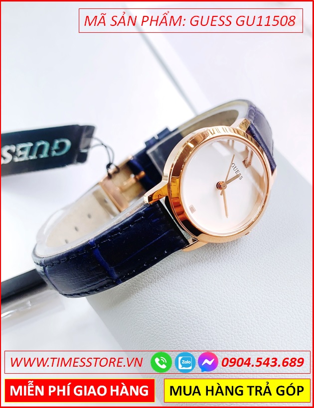 dong-ho-nu-guess-mat-tron-rose-gold-day-da-xanh-navy-timesstore-vn