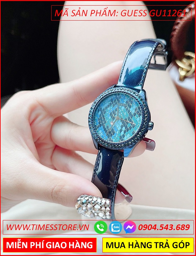 dong-ho-nu-guess-mat-tron-xanh-van-ran-vien-da-swarovski-xanh-day-da-bong-xanh-thoi-trang-dep-timesstore-vn