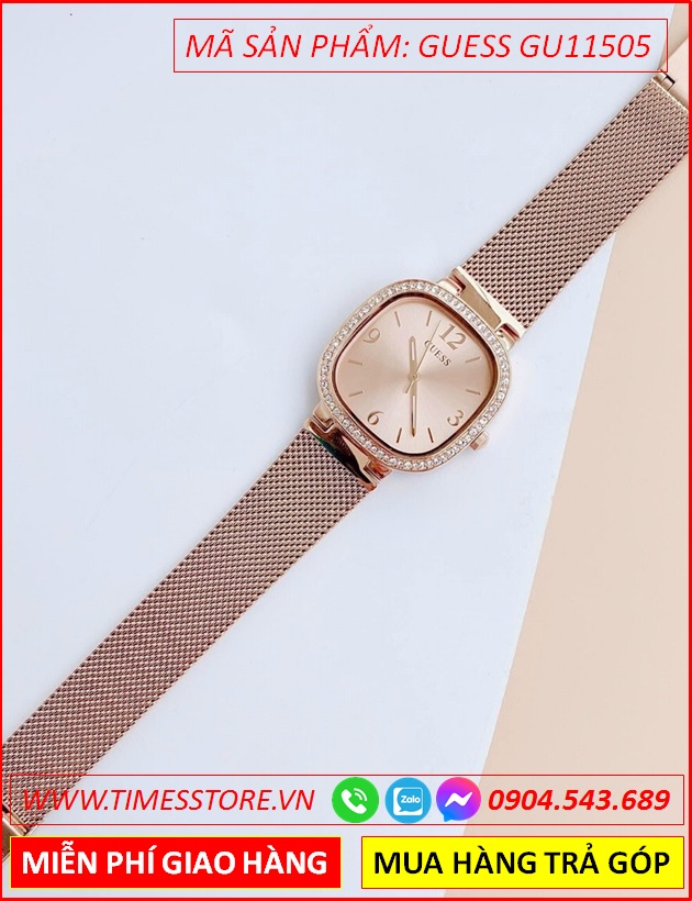 dong-ho-nu-guess-mat-vuong-day-mesh-luoi-rose-gold-timesstore-vn