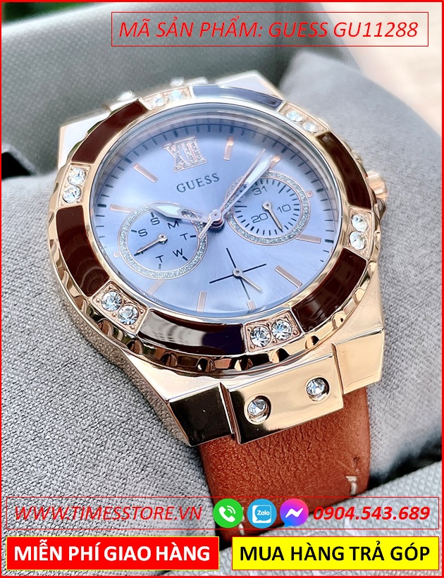 dong-ho-nu-guess-phien-ban-hublot-mat-xanh-day-da-bo-dep-gia-re-timesstore-vn