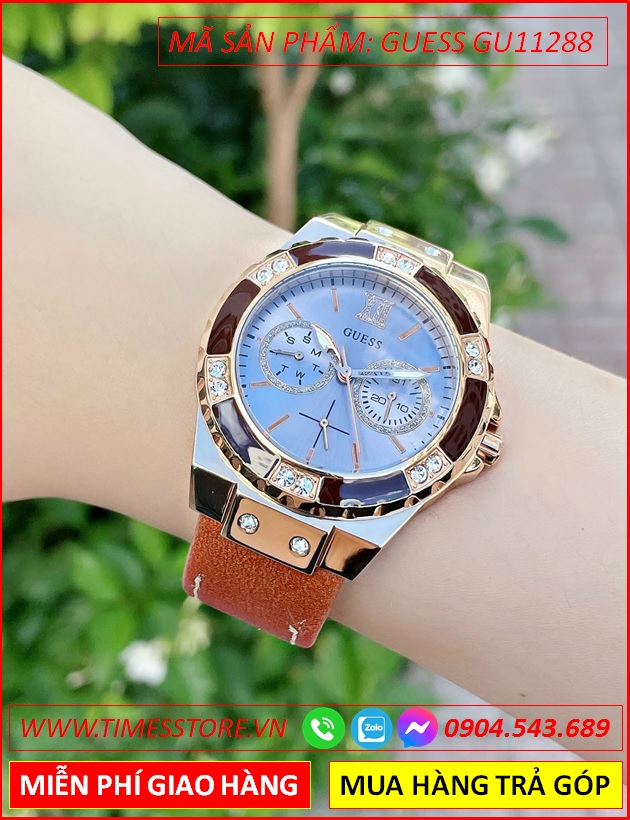 dong-ho-nu-guess-phien-ban-hublot-mat-xanh-day-da-bo-dep-gia-re-timesstore-vn