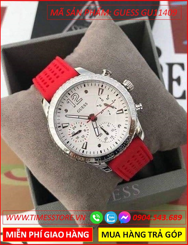 dong-ho-nu-guess-tachymeter-mat-chronograph-day-cao-su-do-timesstore-vn