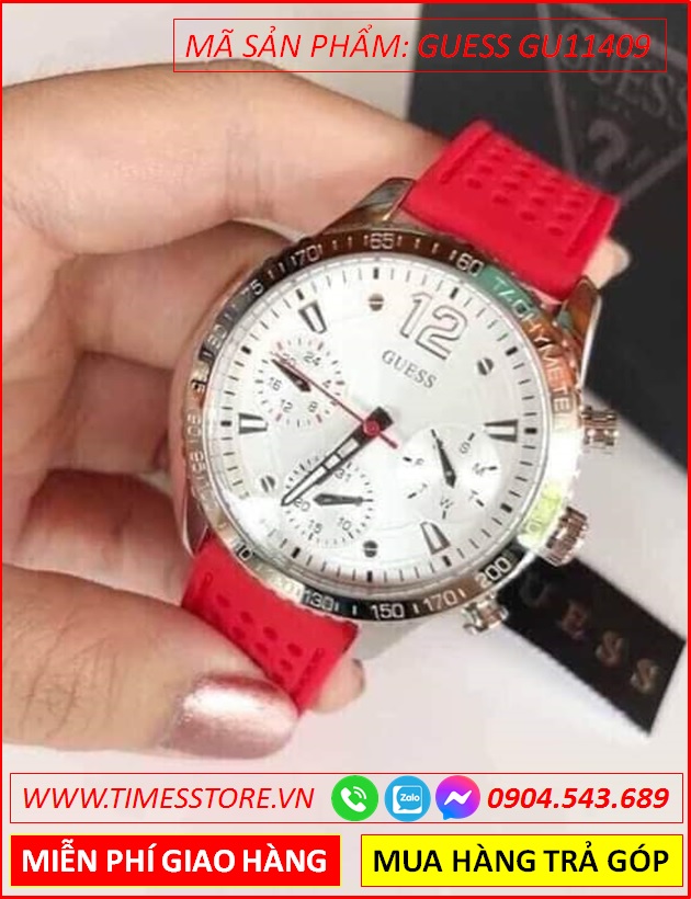 dong-ho-nu-guess-tachymeter-mat-chronograph-day-cao-su-do-timesstore-vn