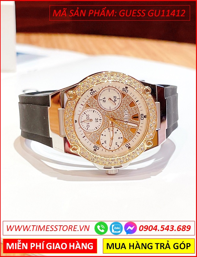 dong-ho-nu-guess-tua-hublot-mat-dinh-da-day-silicone-den-timesstore-vn