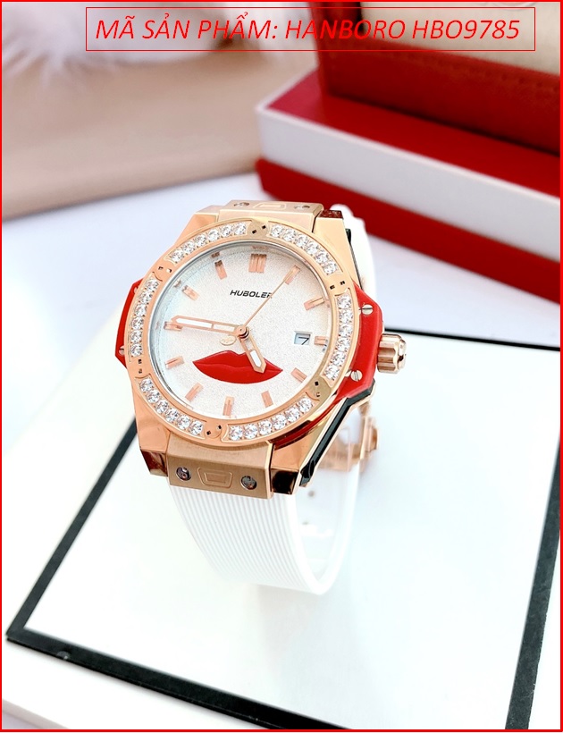 dong-ho-nu-hanboro-mat-tron-rose-gold-hinh-doi-moi-silicone-trang-timesstore-vn