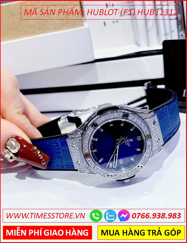 dong-ho-nu-hublot-f1-classic-fusion-dinh-da-silicone-xanh-timesstore-vn