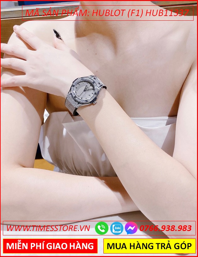 dong-ho-nu-hublot-f1-classic-fusion-dinh-day-silicone-xam-boc-da-timesstore-vn