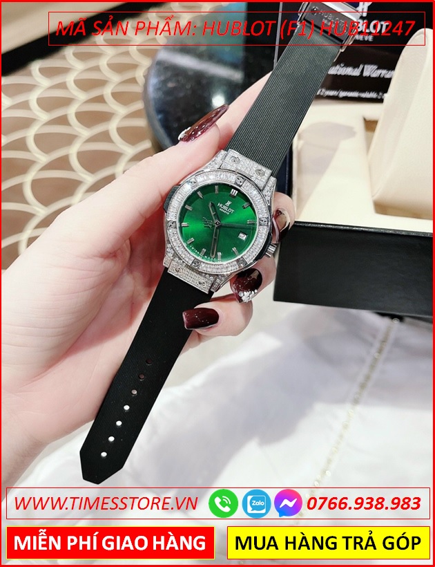 dong-ho-nu-hublot-f1-classic-fusion-mat-xanh-la-dinh-da-silicone-timesstore-vn