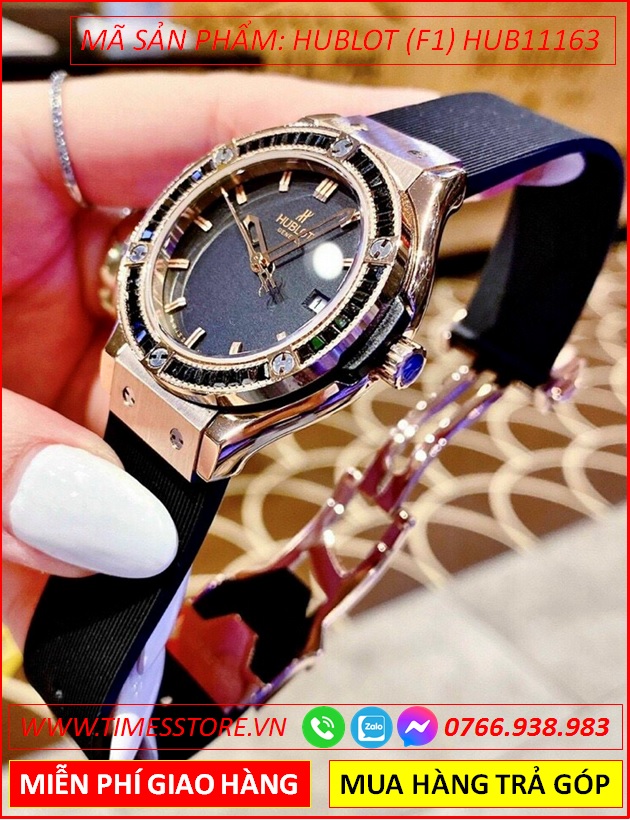 dong-ho-nu-hublot-f1-geneve-dinh-da-den-rose-gold-silicone-timesstore-vn