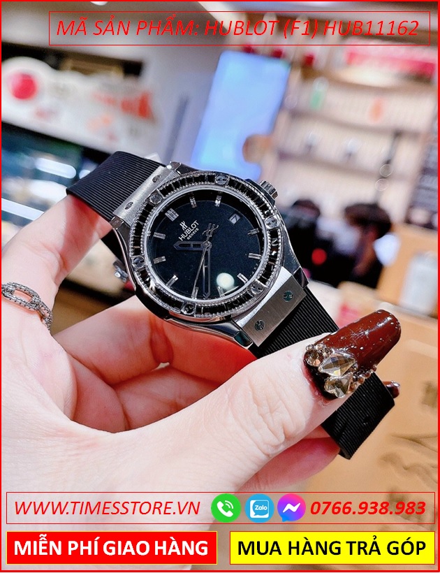 dong-ho-nu-hublot-f1-geneve-dinh-da-den-silicone-timesstore-vn