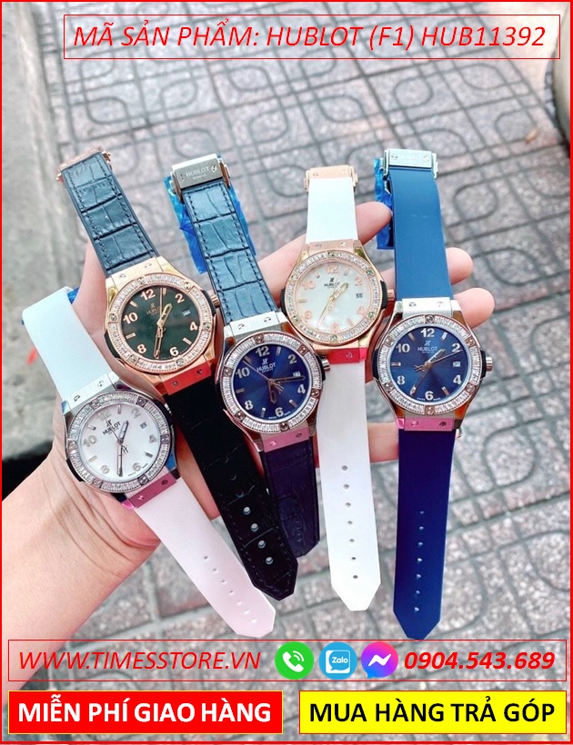 dong-ho-nu-hublot-f1-mat-tron-rose-gold-dinh-da-day-sillicone-trang-timesstore-vn