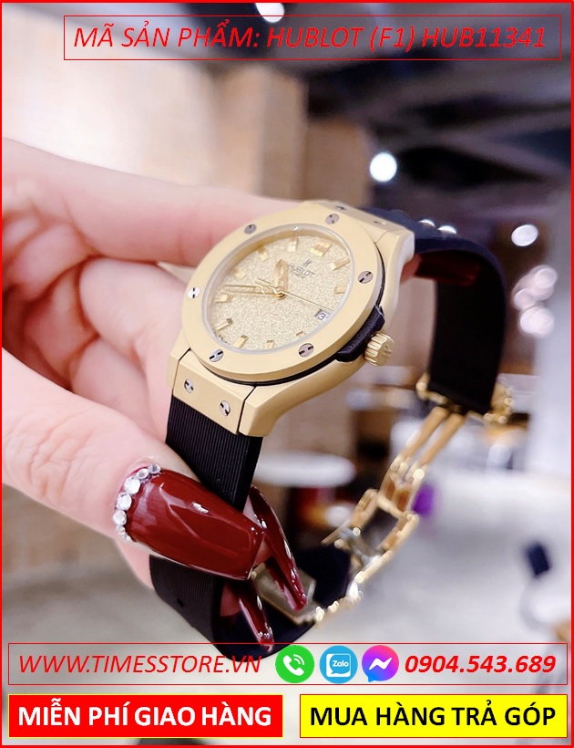 dong-ho-nu-hublot-f1-mat-tron-vang-gold-day-silicone-den-timesstore-vn