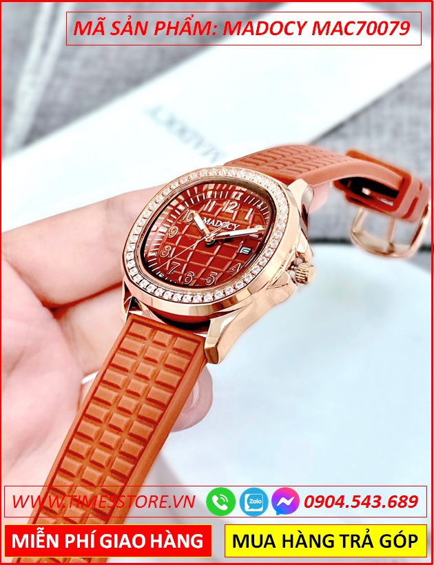 dong-ho-nu-madocy-tua-patek-phillipe-mat-dinh-da-day-silicone-nau-timesstore-vn