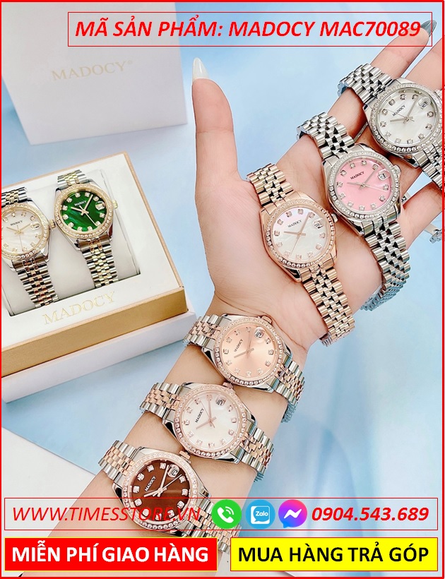 dong-ho-nu-madocy-tua-rolex-day-kim-loai-demi-rose-gold-timesstore-vn