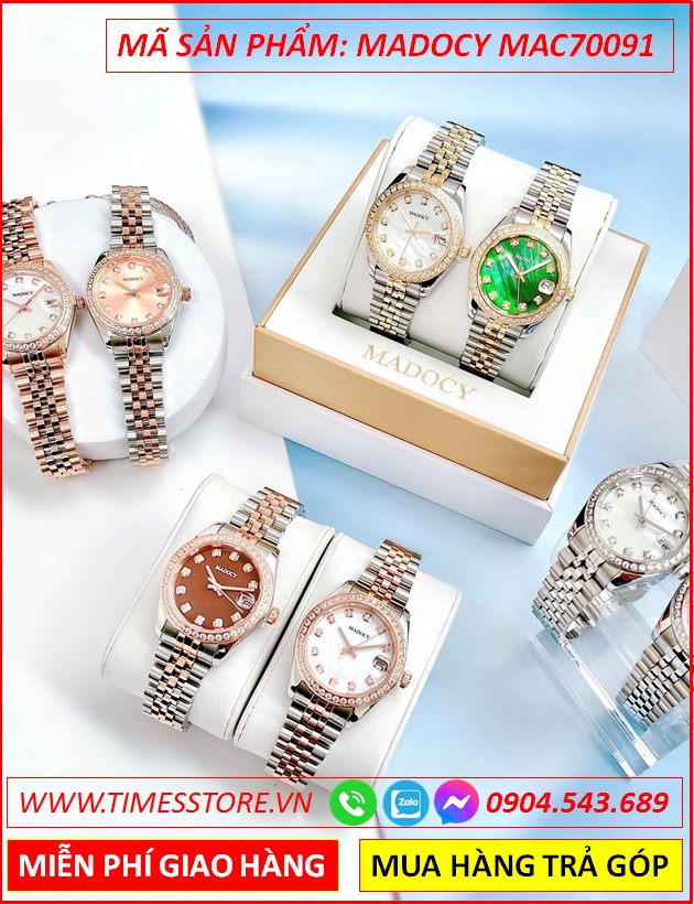 dong-ho-nu-madocy-tua-rolex-mat-mau-nau-day-demi-timesstore-vn