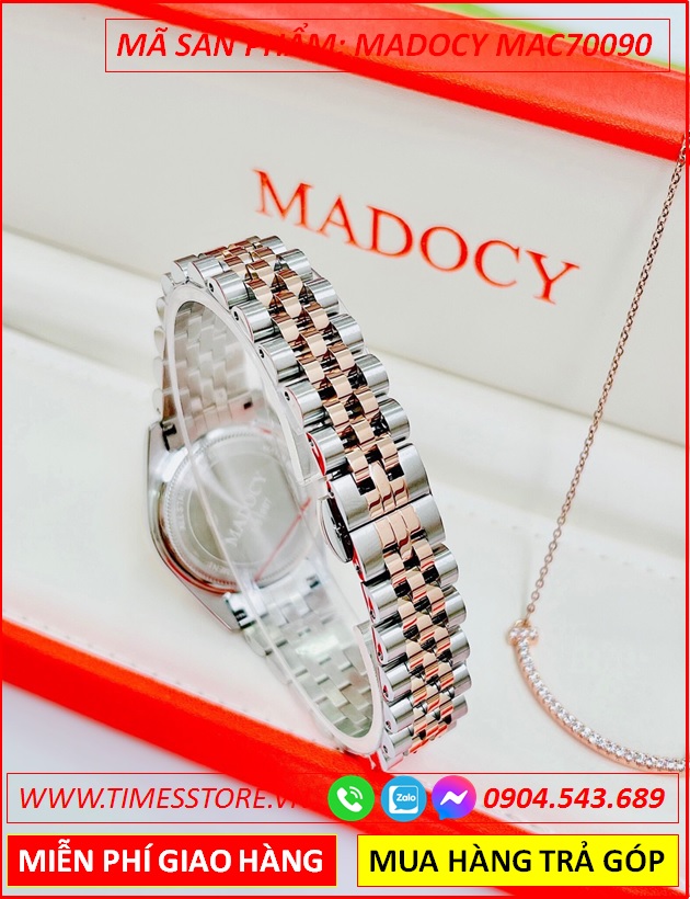 dong-ho-nu-madocy-tua-rolex-mat-rose-gold-day-demi-timesstore-vn