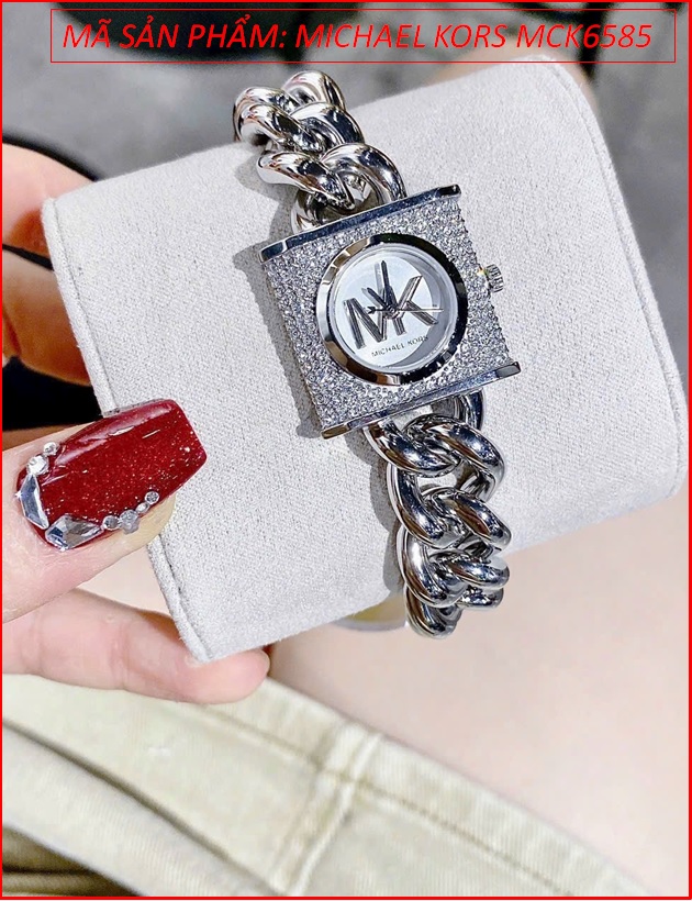 dong-ho-nu-michael-kors-chain-lock-mat-vuong-dinh-da-day-kim-loai-mat-xich-timesstore-vn