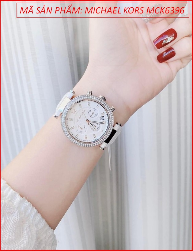Buy MICHAEL KORS Womens Parker Silver Dial Stainless Steel Chronograph Watch   MK5353  Shoppers Stop