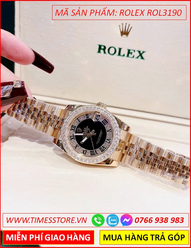 dong-ho-nu-rolex-day-date-mat-den-dinh-da-day-vang-gold-timesstore-vn