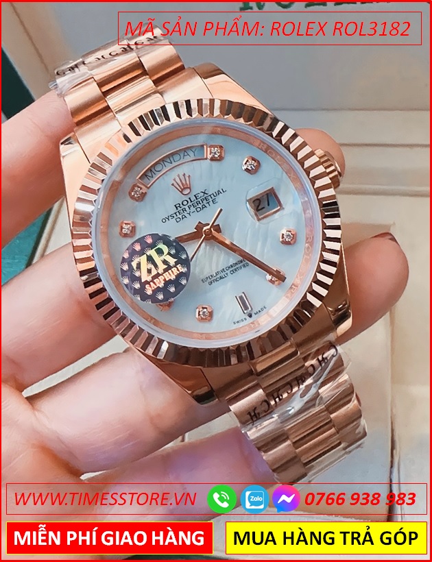 dong-ho-nu-rolex-f1-automatic-2-lich-mat-nieng-khia-day-rose-gold-timesstore-vn