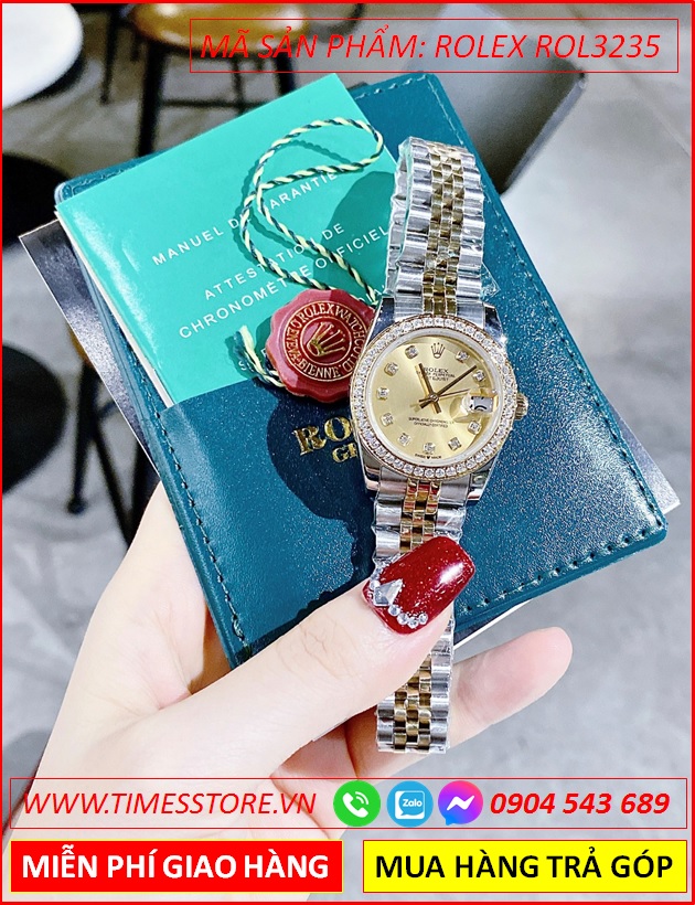 dong-ho-nu-rolex-f1-automatic-mat-dinh-da-day-demi-vang-gold-timesstore-vn