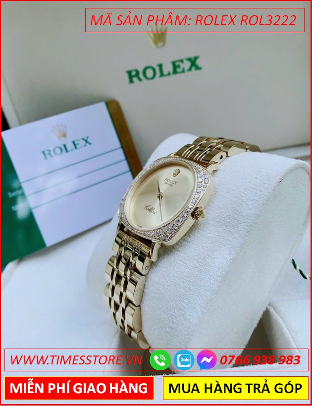 dong-ho-nu-rolex-f1-cellini-mat-vuong-day-vang-gold-timesstore-vn