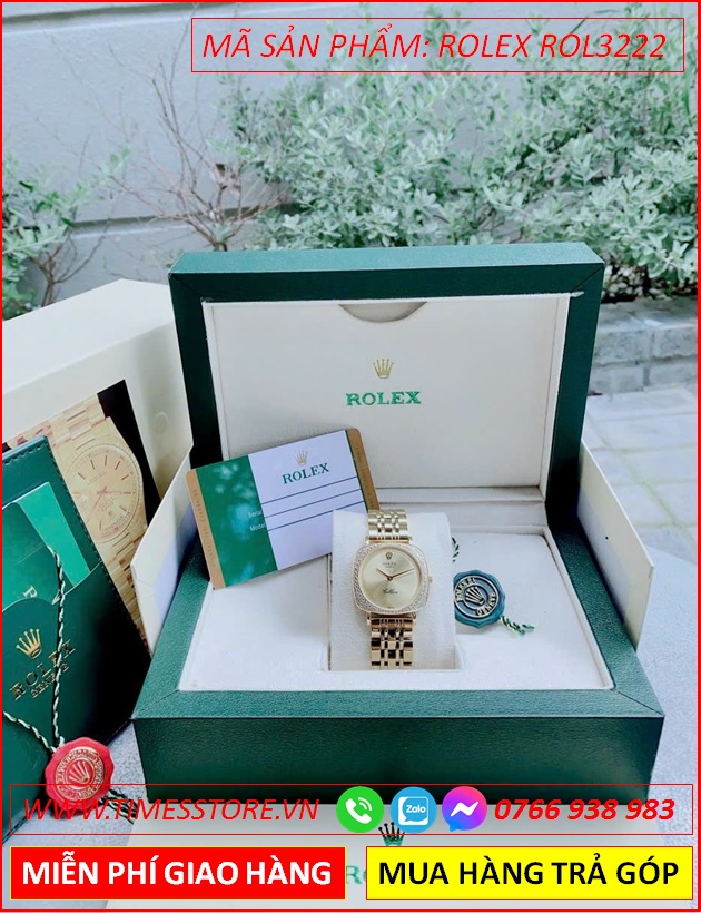 dong-ho-nu-rolex-f1-cellini-mat-vuong-day-vang-gold-timesstore-vn