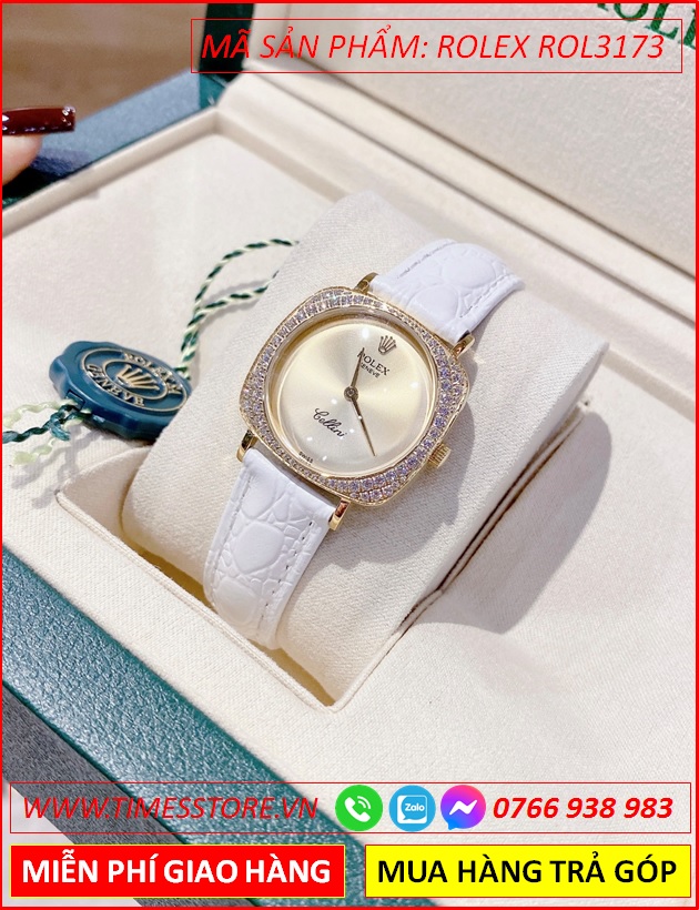 dong-ho-nu-rolex-f1-cellini-mat-vuong-vang-gold-day-da-trang-timesstore-vn