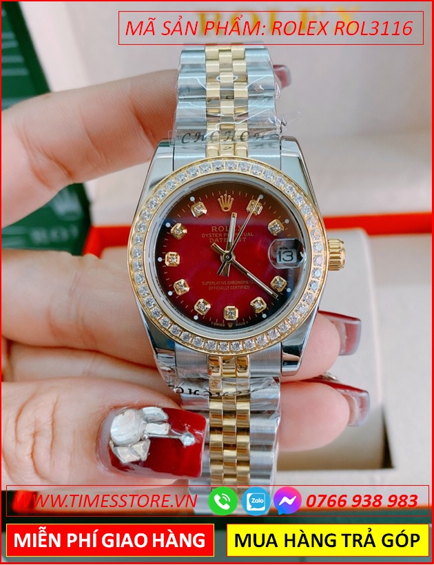 dong-ho-nu-rolex-f1-mat-do-dinh-da-day-demi-vang-gold-timesstore-vn