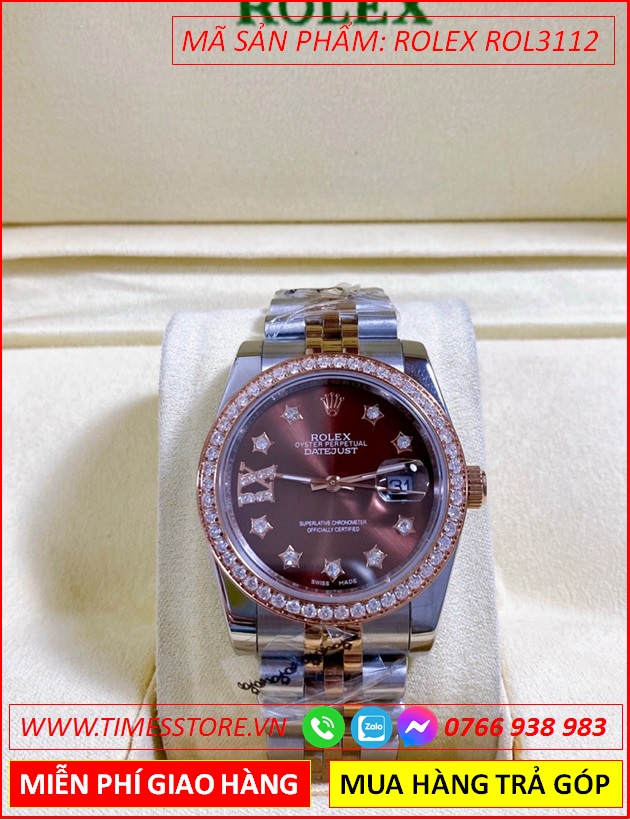 dong-ho-nu-rolex-f1-mat-nau-dinh-da-rose-gold-day-demi-timesstore-vn