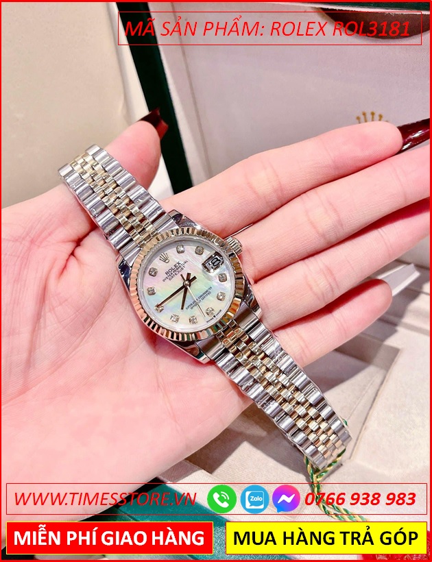 dong-ho-nu-rolex-f1-mat-trang-nieng-khia-day-demi-timesstore-vn