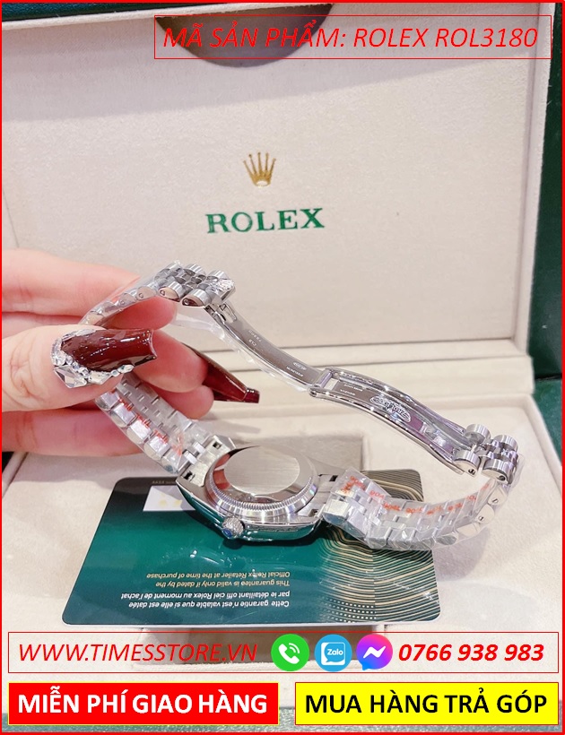 dong-ho-nu-rolex-f1-mat-trang-nieng-khia-day-kim-loai-timesstore-vn